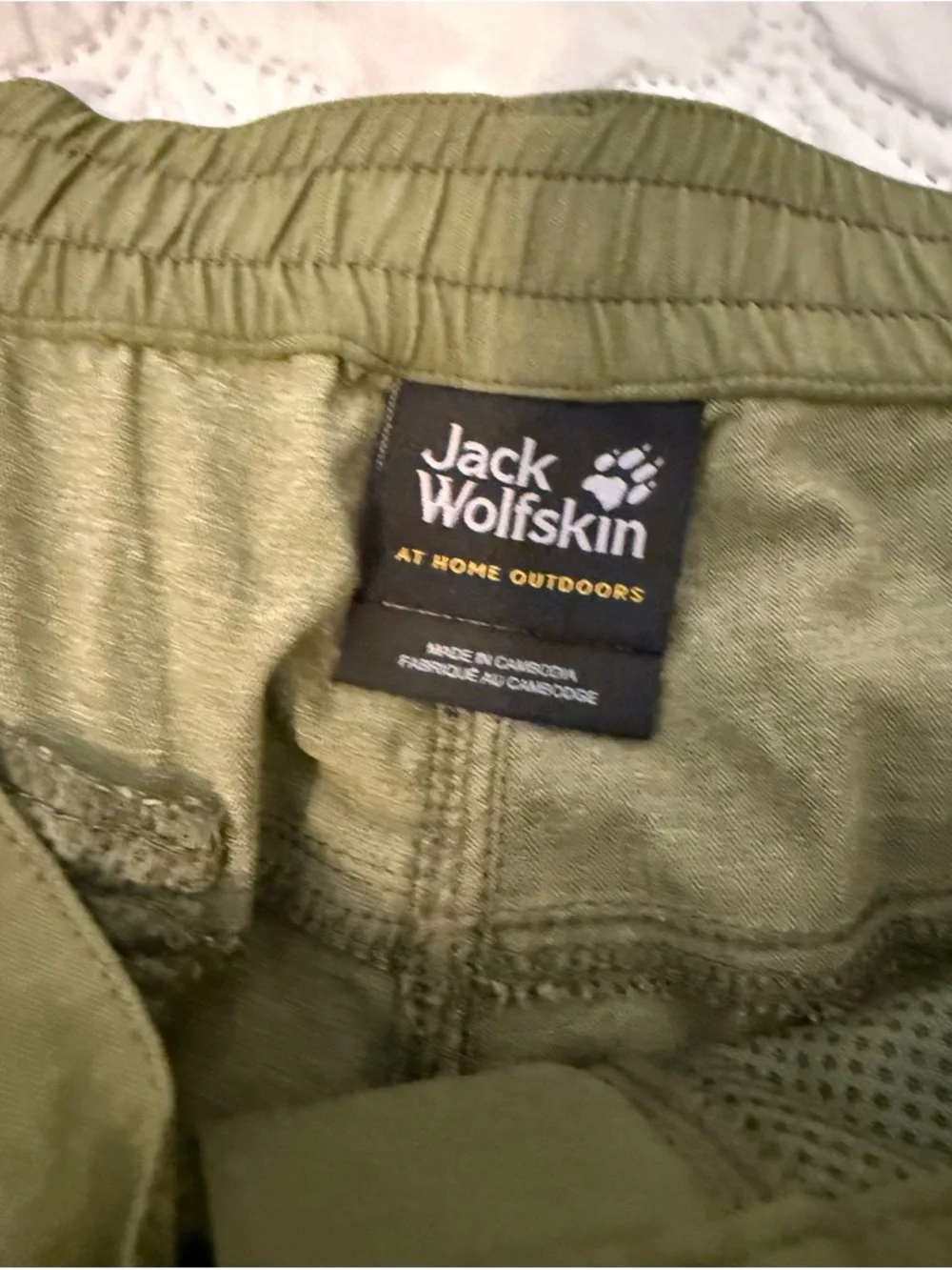 Jack Wolfskin FlexShield Hiking Pants Women Small Olive Green Capri Outdoor - Picture 5 of 8